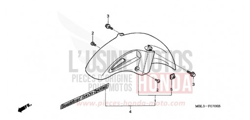 FRONT FENDER NT650VX de 1999
